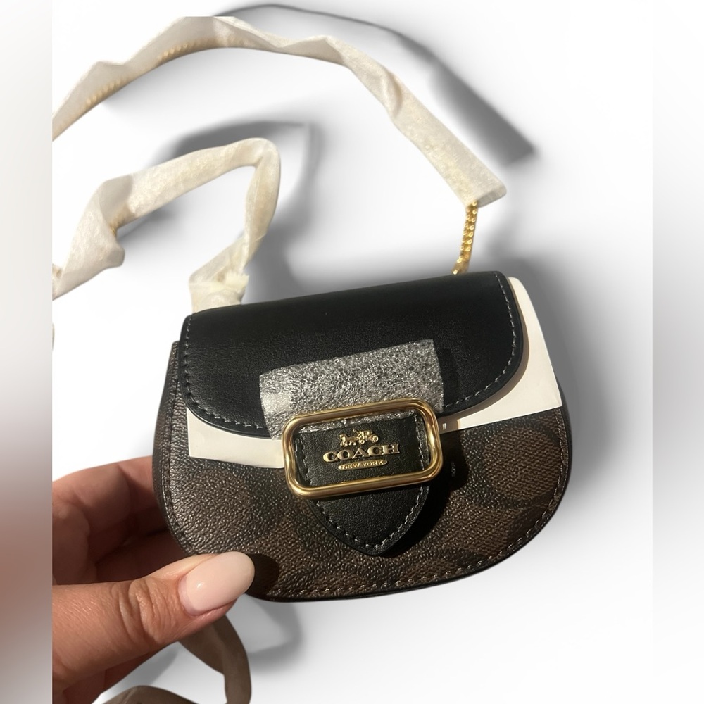 ✨ NWOT Coach Morgan Card Case Crossbody – Signature Canvas ✨ - Picture 5 of 13